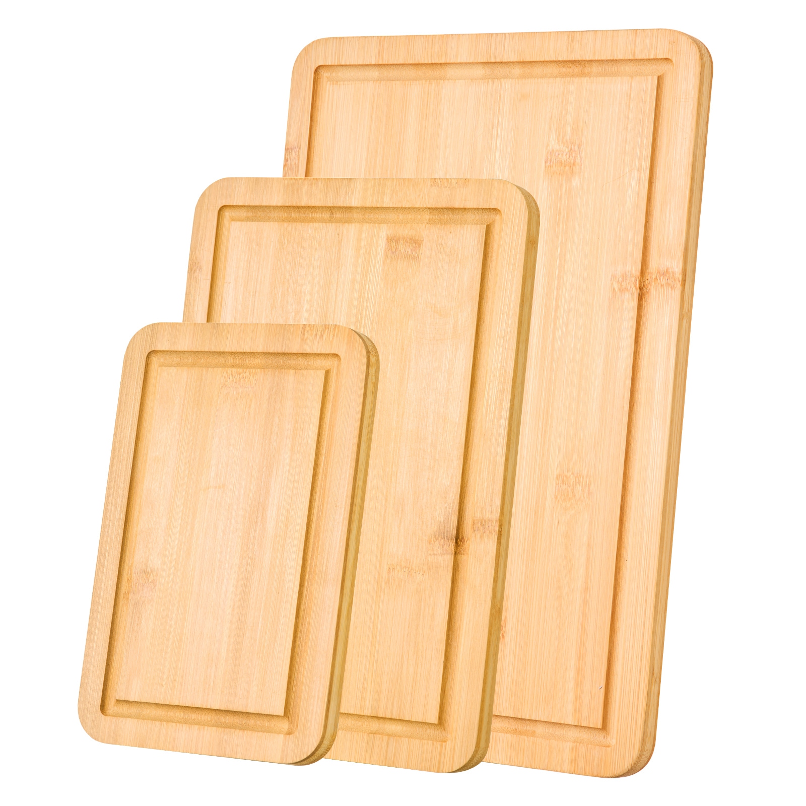 Bamboo Cutting Board Premium Versatile Cut Board With Built-in Handle_voghion.com